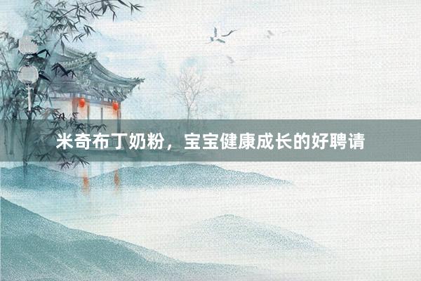 米奇布丁奶粉，宝宝健康成长的好聘请
